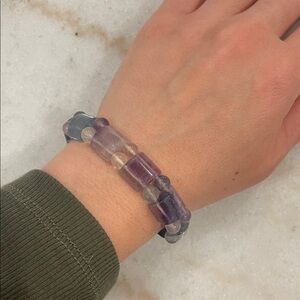 Purple and Blue Beaded Bracelet